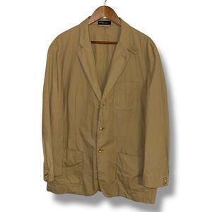 Polo Ralph Lauren Tan Unstructured Safari Jacket Sport Coat Sz XL